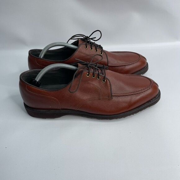 VTG Men\'s FOOTJOY Premier Classics Dry Brown LEATHER Golf SPIKELESS Shoes 10.5 D main image 9